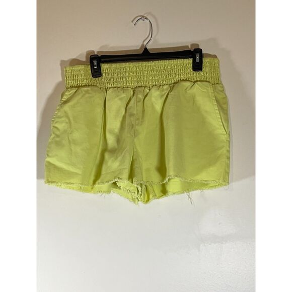 Women's Wild Fable Large Lime Green High-Rise Shorts with Elastic Waist - Picture 1 of 5
